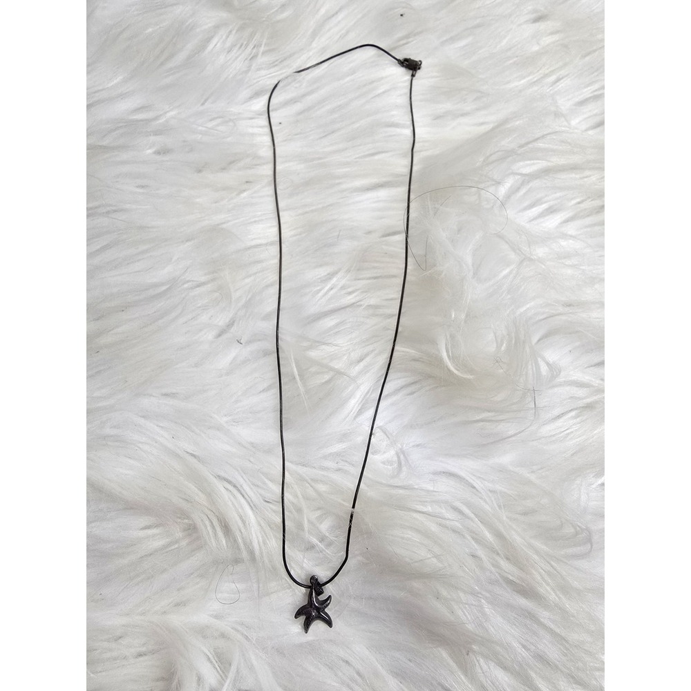 925 Sterling Silver Vintage Sea Star / Starfish Pendant Silver Chain 3.9grams